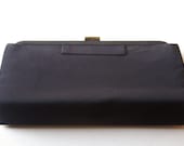 Dark Blue Clutch with Attached Coin Purse by Garay