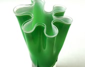 Vintage Art Glass Vase Green - RinnovatoVintage