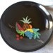 Vintage COUROC Salad Serving Bowl with Hand Inlaid Fruit Design