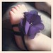 Plum and Black Tulle Barefoot Baby Sandal