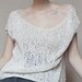 Rough knit white sweater