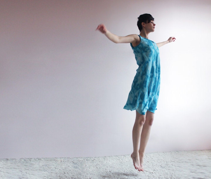 Sky print summer dress