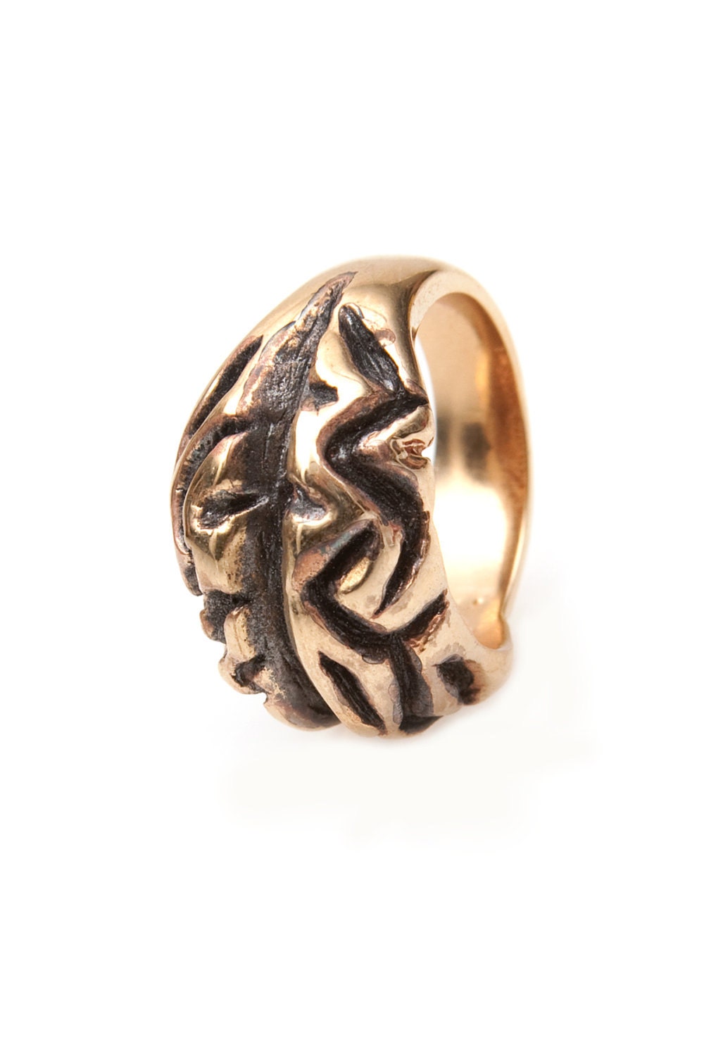 Brain Ring - Brass Polished w/ Contrast