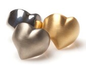 Swollen Heart Ring - Vermeil Satin