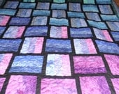 Handmade, hand dyed twin or full quilt.  Varigated colors. Very Unique - ONE OF A KIND