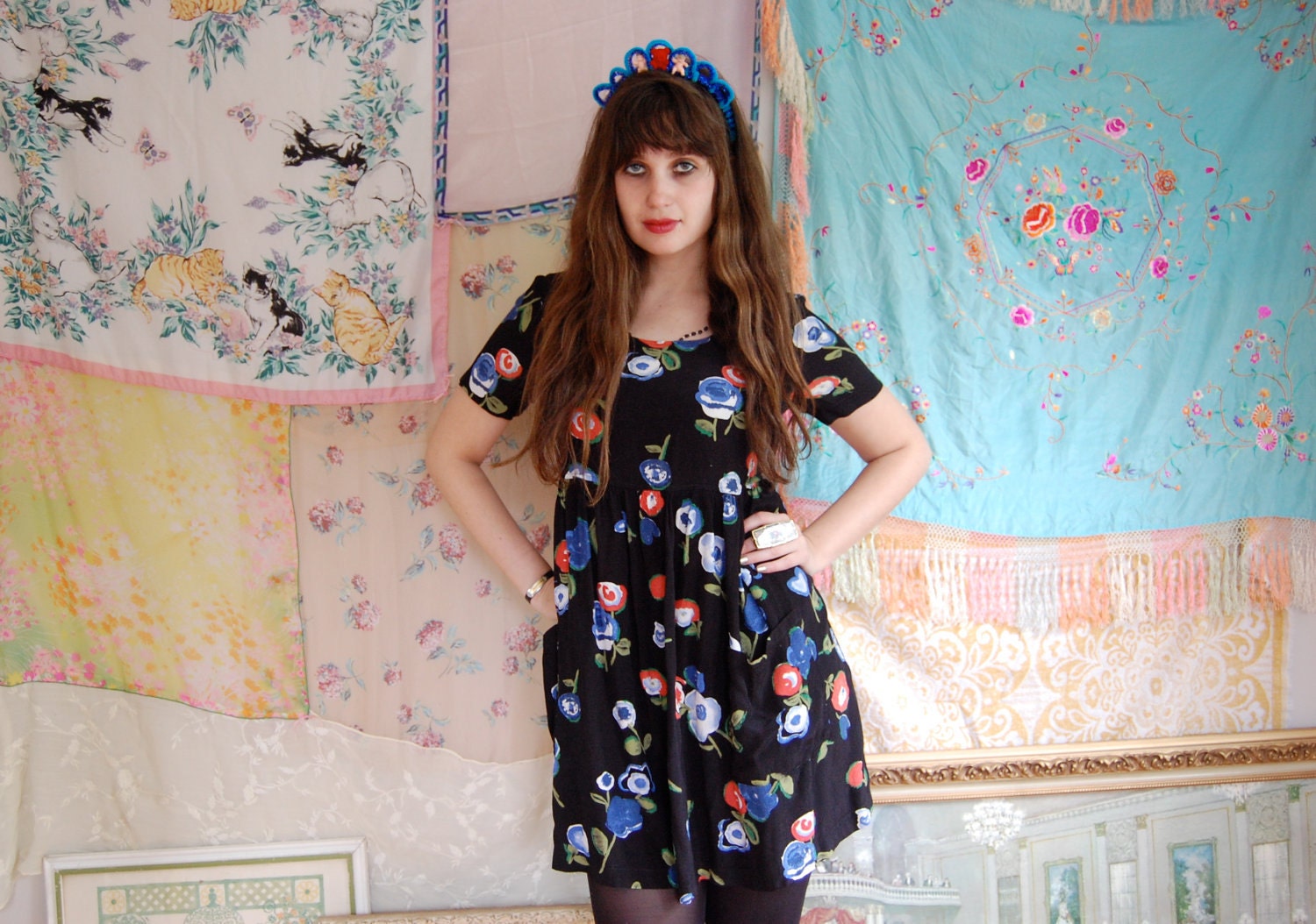 black floral dress