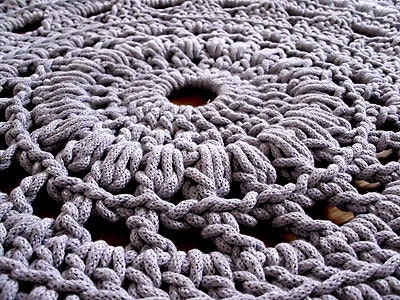5ft(150cm) handmade chunky crochet mega doily rug / MADE To ORDER