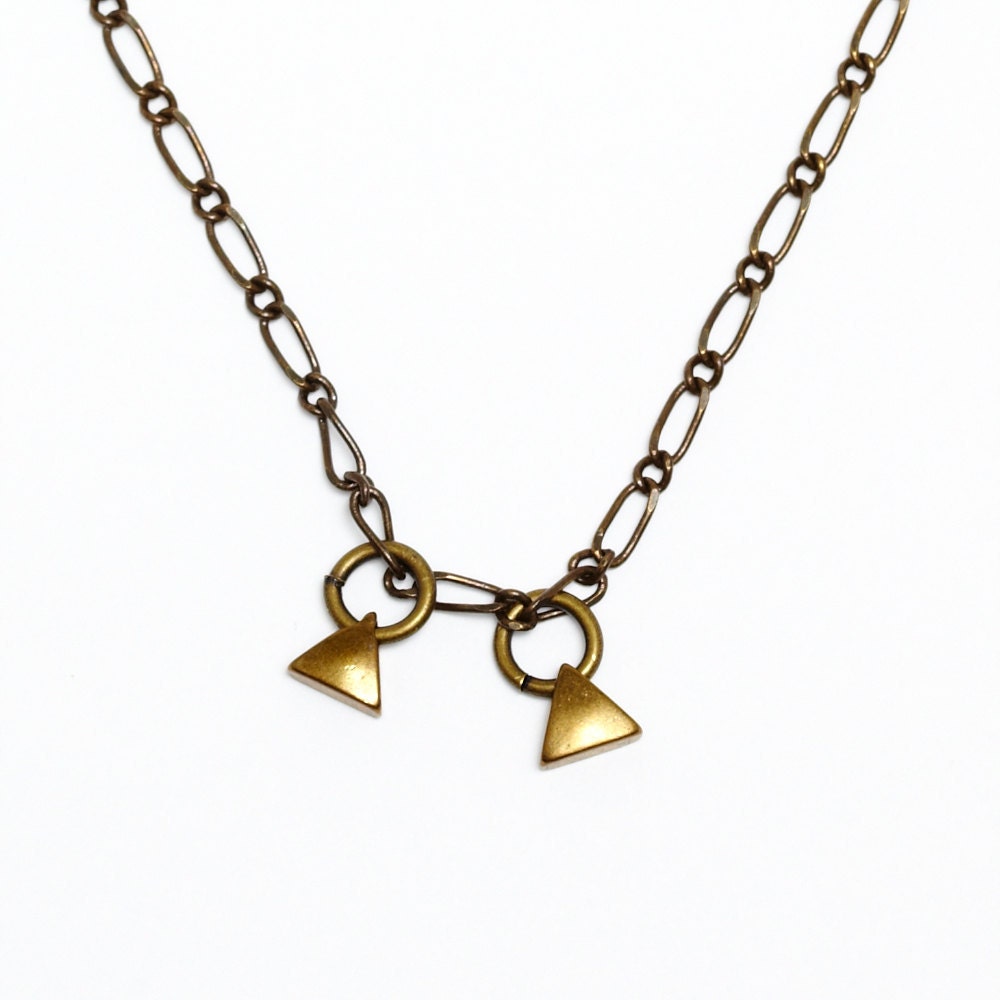 Single-chain triangle necklace - Bonaire collection