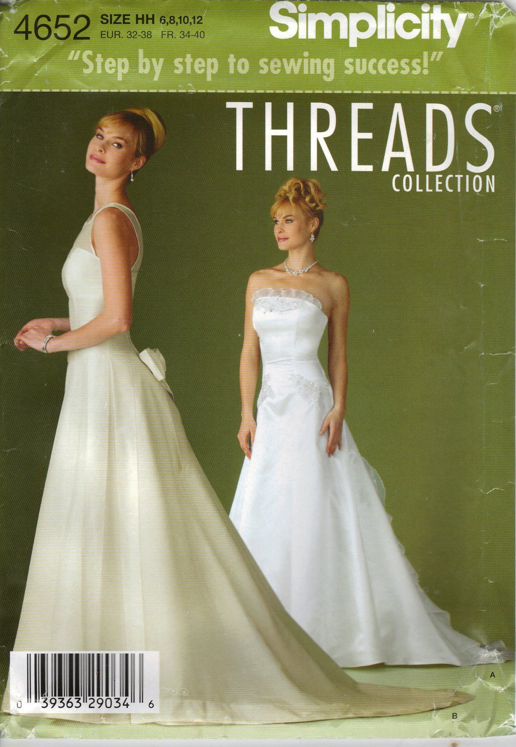 Simplicity Sewing Pattern 4652 - Misses' Wedding Dress (6-12)