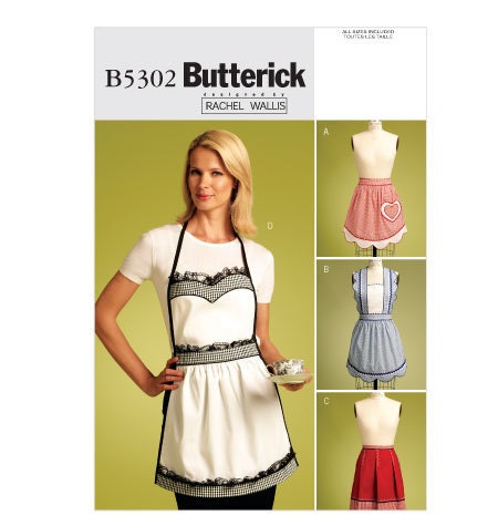 Butterick Sewing Pattern B5302 - Misses' Aprons (S-L)