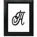 LINOCUT PRINT - Letter A Monogram - Decorative Lettering - 8x10