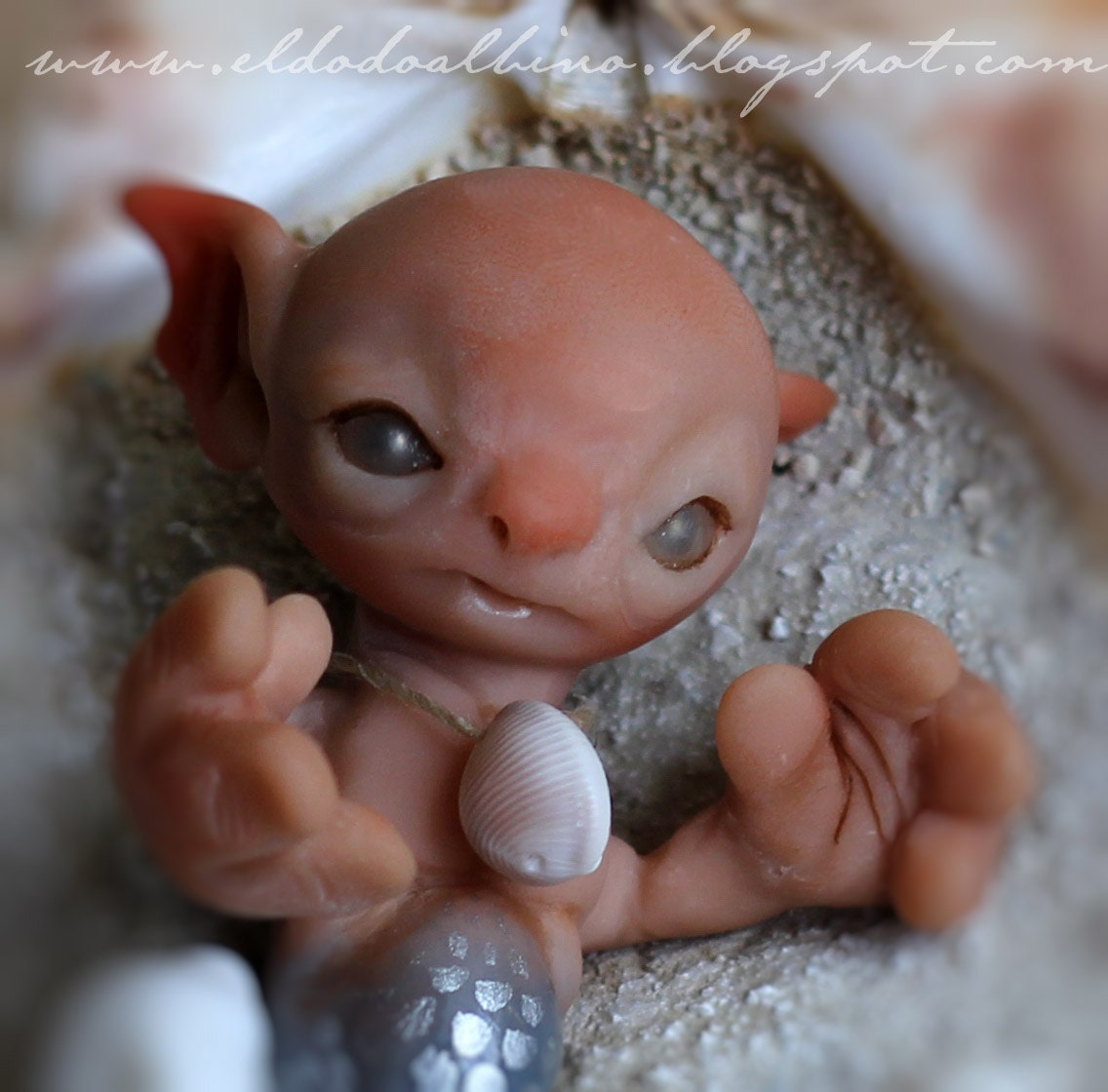 Mermaid baby OOAK art doll