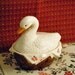 Goose in Basket Ceramic Covered Bowl Candy Dish