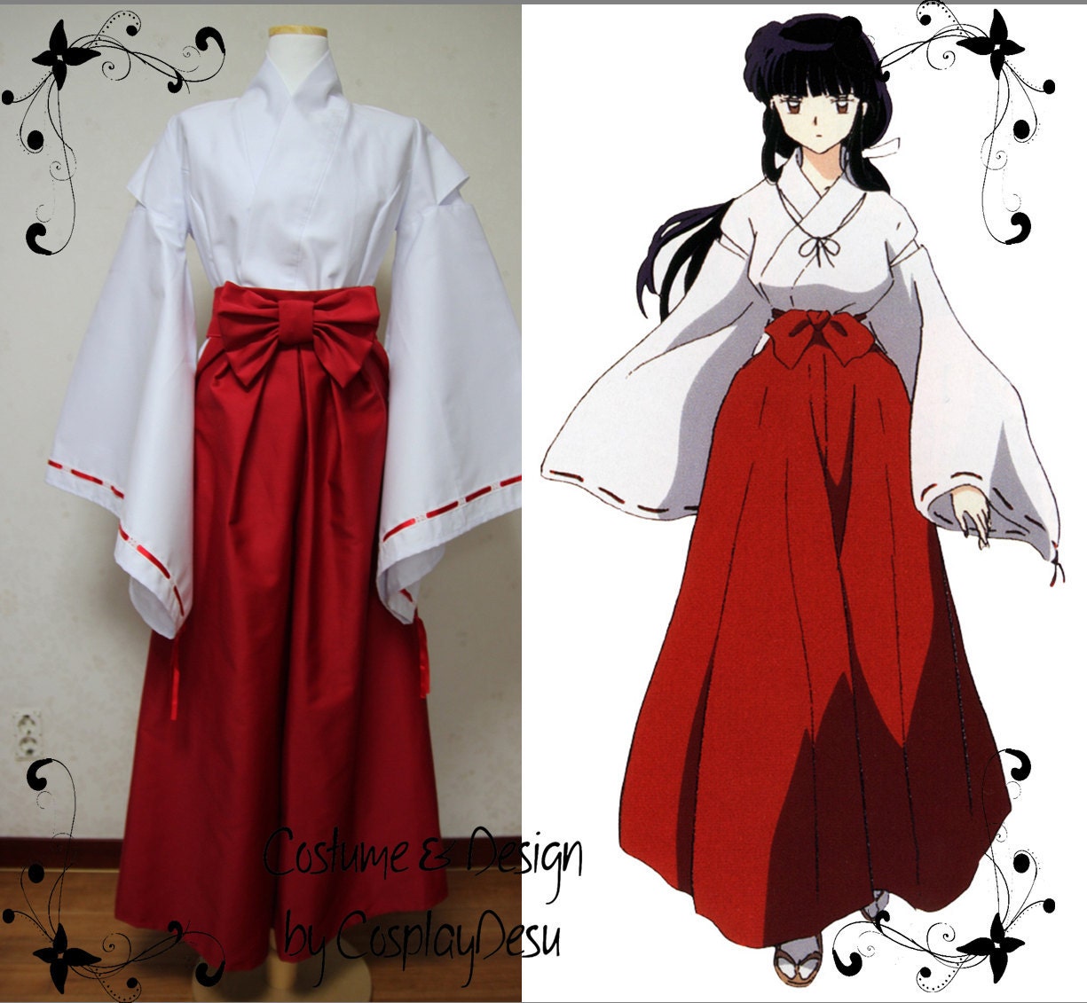Kikyo traditional cosplay outfit from Inuyasha