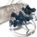 Blue Apatite Tree Of Life Earrings, Wire Wrapped