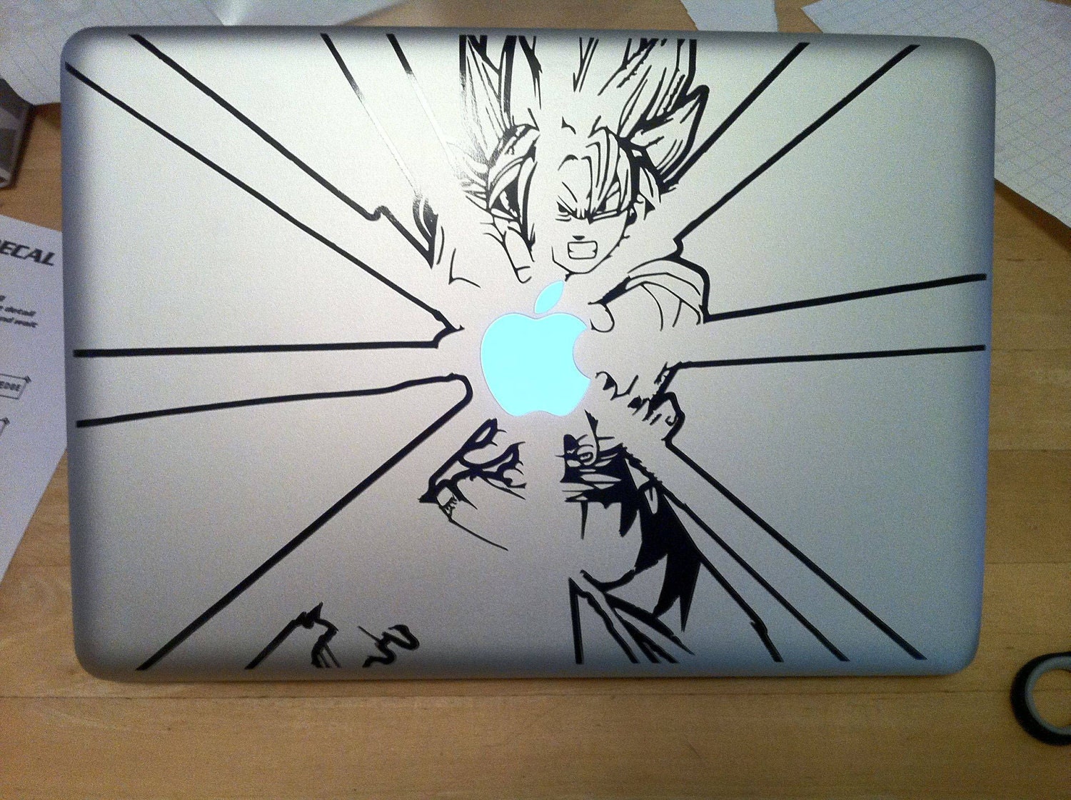 Dragon Ball Macbook Vinyl Decal Kamehameha