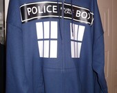 TARDIS Hoodie (Zip-Up) Extended Sizes