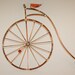 PENNY FARTHING BIKES, old fashion giant bicycle,high wheel,copper,bicycle ,bike sculpture, metal wall art,