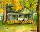 Watercolor Portrait, Custom portrait painted of your home or cottage