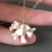 20% SALE - Natural Coral Necklace on 14k Gold Chain