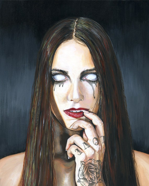 SALE: Love is blind. Original painting, 8 x 10" (20.3 x 25.4 cm)