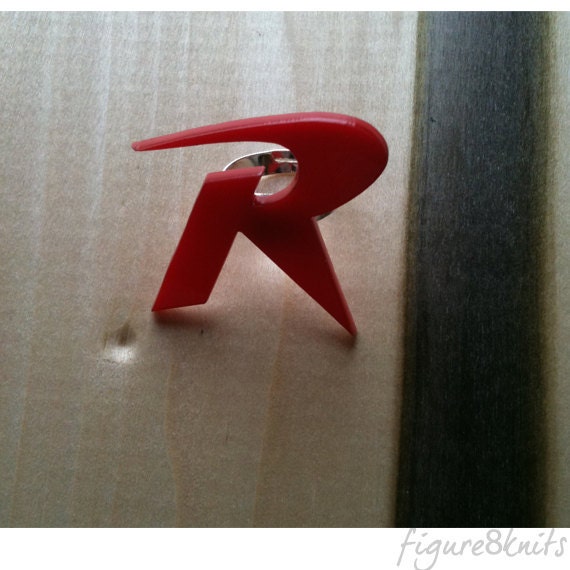 Robin Crime Fighting Ring, Red Acrylic Robin (Batman) Ring