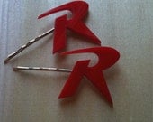 Robin Crime Fighting Bobby Pins, Red Acrylic Hair Pins