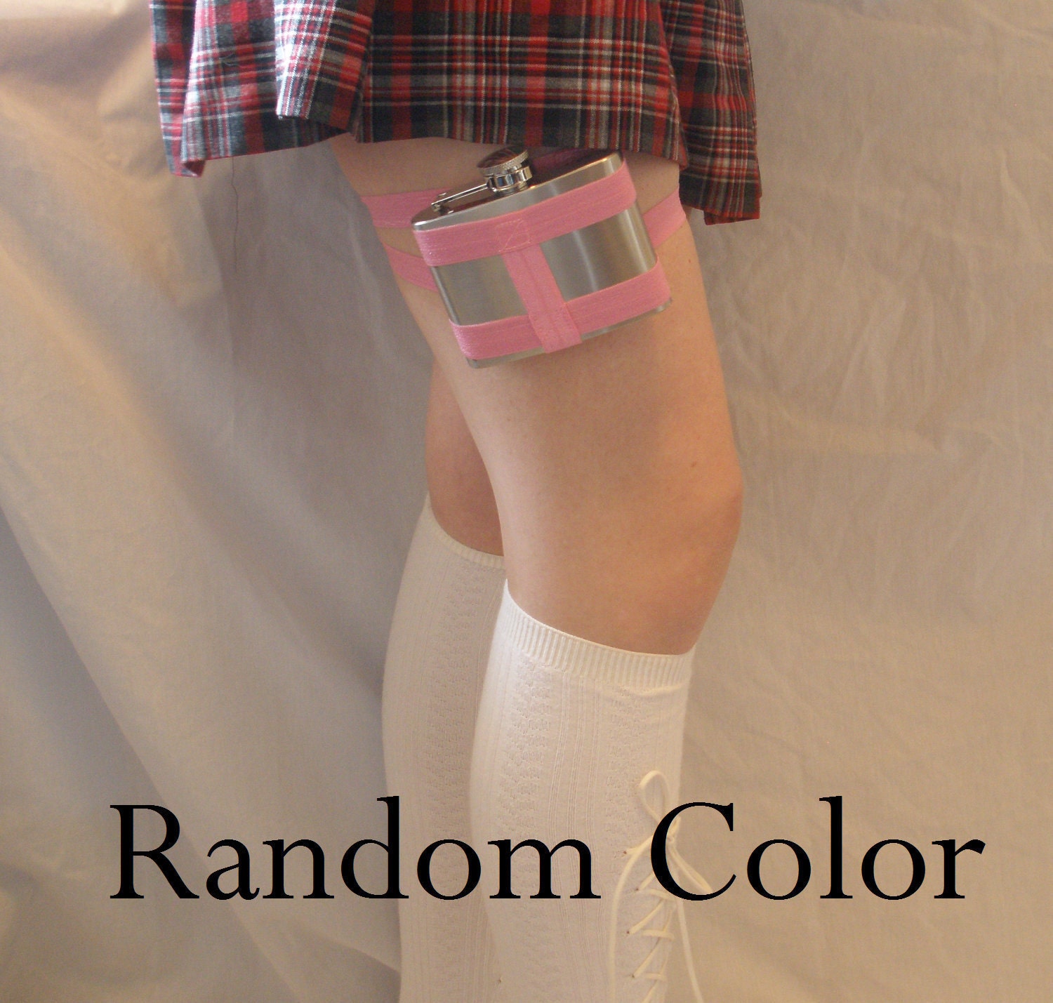 Flask Garter - 4oz Flask - Random color - Modern flapper accessory