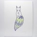 Letterpress Fox Print Color - 8x10 inches