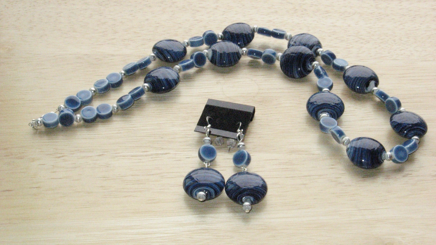 2 Piece Jewelry Set in Blue