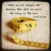 TTV, Yellow Measuring Tape, Mercy, Charles Spurgeon, Christian Inspirational Quote, Neutral Texture, 8"x8" Fine Art Print