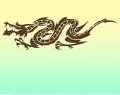 Vinyl Wall Decal: Horizontal Chinese Dragon HDR010
