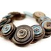Upcycled 'Tawny' button bracelet by Shufflewing