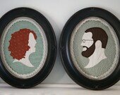 Embroidered & Appliqued Wedding Silhouette Portraits