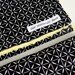 Baby Burp Cloths, Set of 2, Black Geometric Cotton and Yellow Bubble Dot Minky