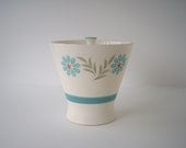 Sugar Dish by Metasco of Japan Colorstone "Laguna" Design Blue Flower Motif Lidded