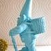 RESERVED 4 Stan and Dan Tubble the Gnome 18 inch with basket & stick in a pretty light blue