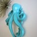 Bigger 8" RESERVED 4 NATALIE bright blue: Hanging Little Octopus