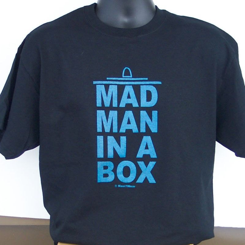 T-Shirt 11th Doctor Who: Man Man In a Box Black