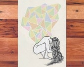 I Am Growing 02 - (Digital Art Print from Original Hair Illustration)