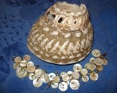 Vintage Mother of Pearl Button bracelet with Swarovski crystal accents