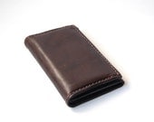 Handmade Brown Leather iPhone Wallet with Coin Pocket