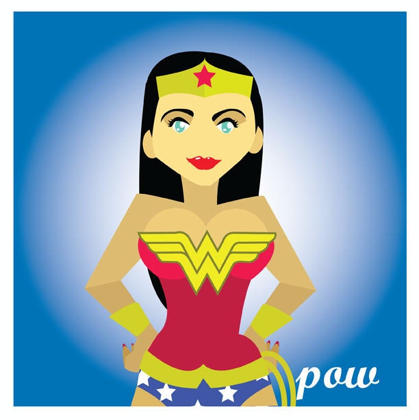 Wonder Woman Hero Square - Original DC Comics Artwork 8.5" x 8.5" print