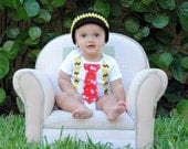 Charlie Brown Snoopy Boys Tie Onesie Bodysuit or Shirt with Suspenders and Crocheted Hat - Birthday, Photo Prop
