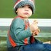 Get The Set - Tangerine and Grey Tie Onesie or Shirt with Suspenders (front and back) and Visor Crocheted Hat