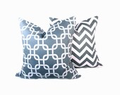 Gray Pillows. Grey Pillow Covers.16x16 inch Pillows. Chevron Pillow. Gray and White Pillow.Cushion. Home Decor Printed Fabric both sides