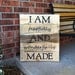 I am Fearfully and Wonderfully Made sign on repurposed pallet wood
