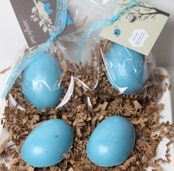 Bird Nest Eggs Baby Shower Soap  - Baby Shower Party Favors -  Robin Egg Nest Set of 20