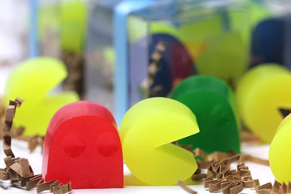 Pac-Man Kid Soaps - Kid Party Favors - Birthday Party -10 Soap sets for party favors