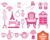 Buy 2 Get 2 Free ---- Printable Paris Housewares ---- Personal and Small Commercial Use ---- BB 0171
